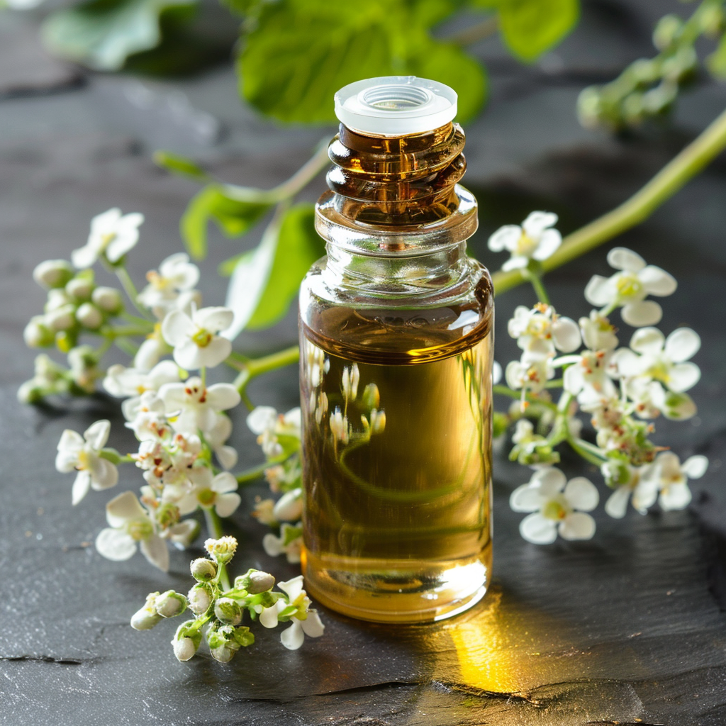 a bottle of crambe abyssinica seed oil